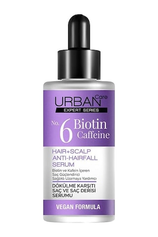 Urban Care Expert No.6 Biotin Caffeine Dökülme Karşıtı Saç Bakım Serumu, 50 Mililitre, Vegan