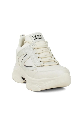 Guja 24k302 Kadın Yüksektaban Sneaker Yürüyüş Ayakkabıs-bej Bej