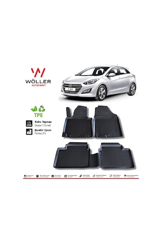 Hyundai I30 Paspas 2013 2017 Arası 3D Havuzlu Wöller Paspas
