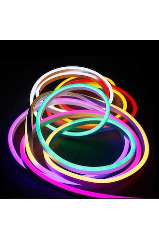 Lampist 12v Esnek Silikon Neon Led Ip65 Dış-iç Mekan Aydınlatma Gün Beyaz 4000 K 2M