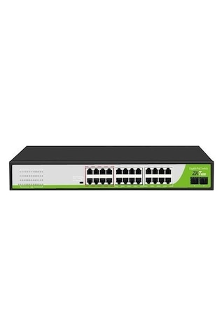 Zkteco Pe242-300-g 24 Port Gigabit 2xsfp Uplink Poe Switch