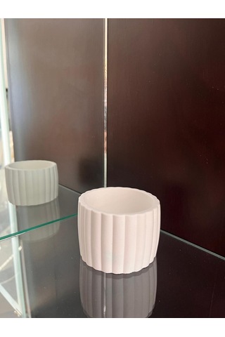 Mezbi Beton Yuvarlak Mini Saksı