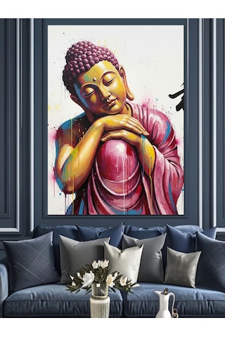 Ahşap Tablo Huzurlu Buda Duruşu