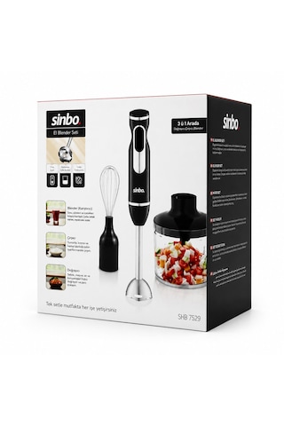 2hız Ayar - Paslanmaz Çelik Bıçak El Multi Blender Seti 700ml Hazneli Shb-7529 4801