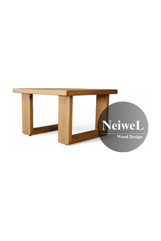 Neiwel Saes Doğal Ahşap Sehpa-70-70 Açık Ceviz