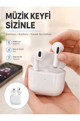 Yeni Nesil Bluetooth Kulaklık Beyaz Çhassasiyet Cevaplayabilen Kablosuz Yeni Nesil 1