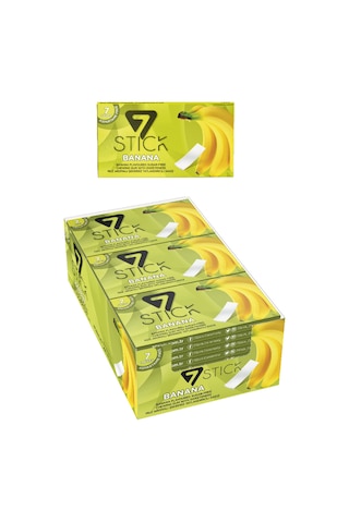 Şekersiz 7'li Muz Aromalı Sakız 14,5gr 24 Adet