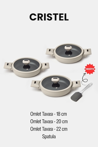 Gigilli Cristel 7 Parça Sahan Seti Mat Krem Krem