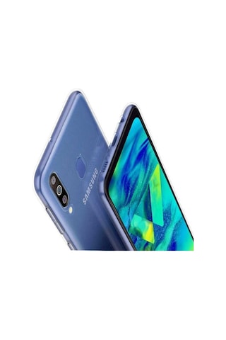 Galaxy M40 Kılıf Zore Süper Silikon Kapak Renksiz
