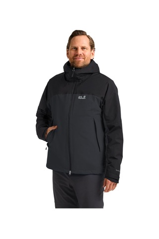 Jack Wolfskin Jack Wolfskın Wıld Places 3ın1 Jkt M Erkek Phantom Outdoor Ceketi A65257-6350 Siyah