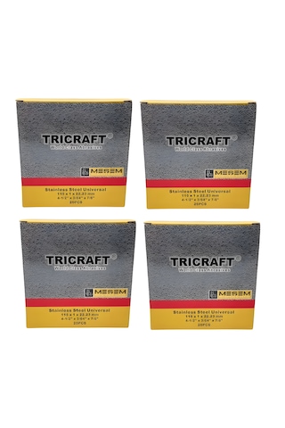 Trıcraft 4 Kutu 4x25 100 Adet Metal Kesici Taş 115x1.0x22 Mm