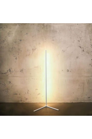 Lyckly Minimal Led Ayaklı Lamba, Kısılabilir Köşe Lambası, Sıcak Işıklı Lambader Beyaz Diğer