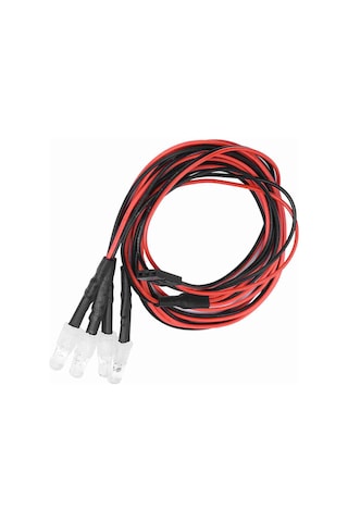 Geekyou Rc Drift Araba Işıklı Aksesuarı: 4 Adet 5mm Kırmızı Led Gece Farı, Kolay Kurulum, Dayanıklı Malzeme, Düşük Enerji Tüketimi
