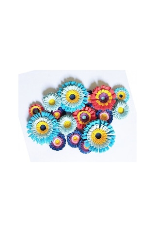 Renk Geçişli Çizgili Quilling Kağıdı Mavi - Beyaz