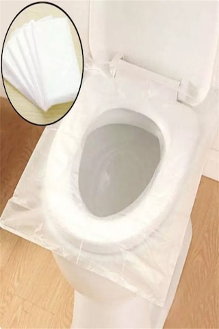 100'lü Hijyenik Kullan At Klozet Kapağı Poşeti Örtüsü Yaşlı Hasta Çocuk İçin Klozet Poşeti Şeffaf Pl Diğer