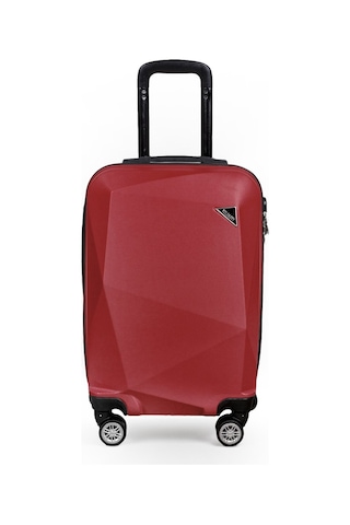 Polo&Sky Elmas Model Vişne Renk Kabin Boy Valiz Bavul Vişne