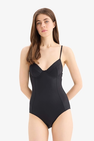 Defacto Regular Fit İnce Askılı Mayo-fall İn Love E4795ax25smbk81 Siyah