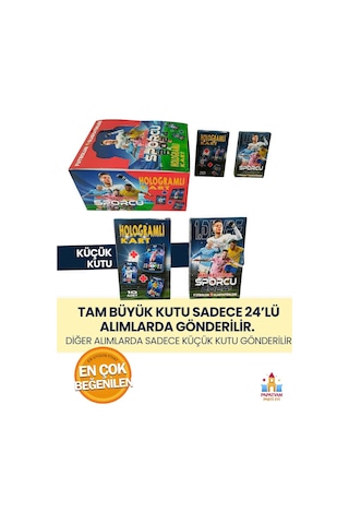 Sporcu 2024 Futbolcu Kartları - Hologramlı 80 Kartlık Set, Süper Final Spor Oyunu Kartları