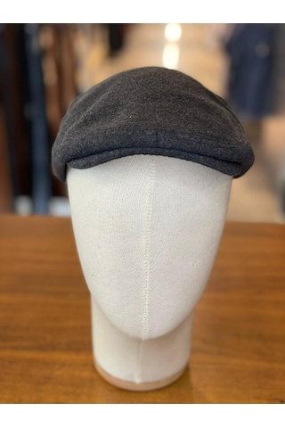 İngiliz London Model Kaşe Kumaş Kasket Şapka Füme