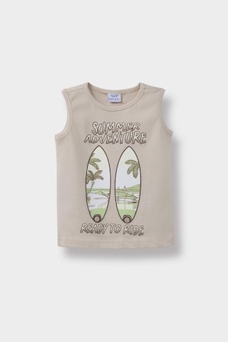 Defacto Erkek Bebek Bisiklet Yaka Palmiye Desenli Atlet E2341a525hsbg186 Bej