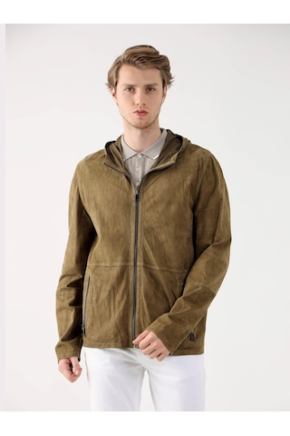 Dufy Haki Erkek Regular Fit Kapüşonlu Mont - 96314 Haki