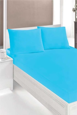 Mycey Lastikli Streç Battal Boy Havlu Çarşaf 180x200 Cm Turkuaz Mavisi Turkuaz