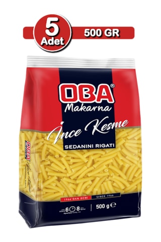 Oba İnce Kesme Makarna 500 G X 5 Adet Ev Tipi Çoklu Çorbalık Pa
