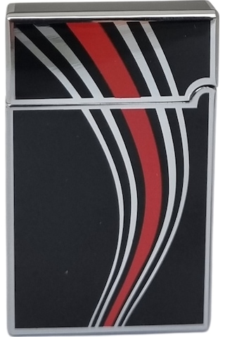 Vindiesel Soft Flame Siyah-gümüş-kırmızı Desenli Çakmak - Tr7690