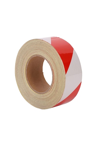 Reflektörlü Fosforlu Reflektif Ikaz Bandı ( 1 Mt ) 5Cm Kırmızı-Be