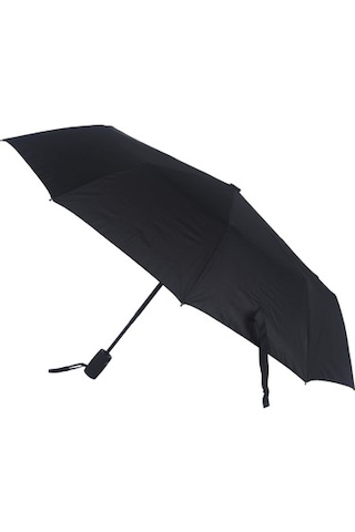 Rüzgara Ve Yağmura Dayanıklı Tam Otomatik Siyah Renk Şemsiye 8 Telli Siyah