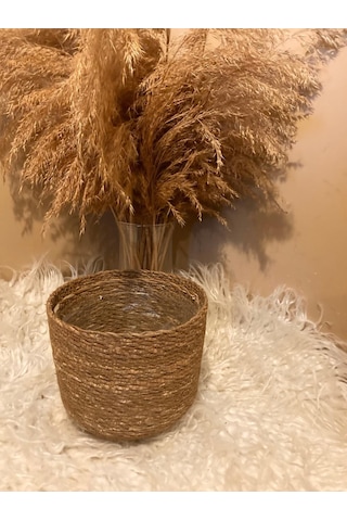 2li Hasır Silindir Saksılık Küçük Boylar