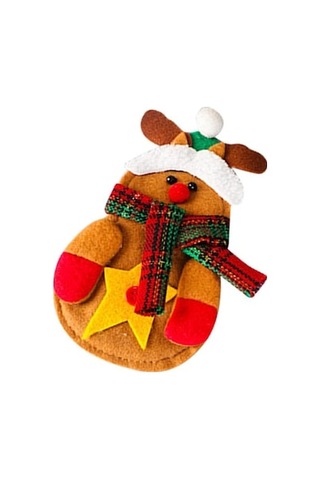 Lijinxu Elk Deer Noel Çatal Bıçak Tutucu Gümüş Tatil Masa