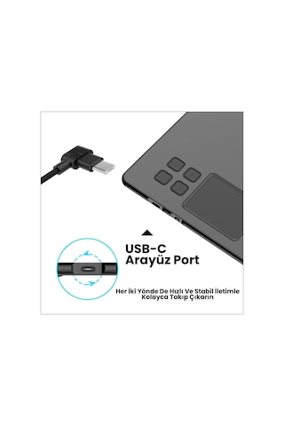 Veikk A30 Grafik Tablet Uyumlu Usb To Type-c Kablo