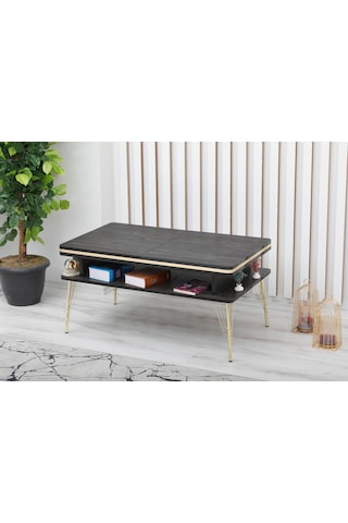 Satranç Ve Tavla Orta Sehpa siyah