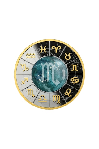 AgaKulche Burçlar Serisi Akrep Gümüş Sikke Coin