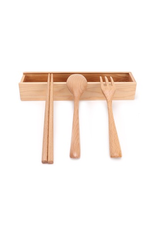 4 Adet/takım Taşınabilir Ahşap Çatal Bıçak Takımı Ev, Otel, Restoran Diğer