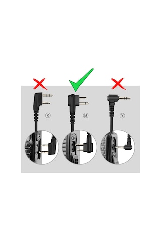 Motorola Rt-2 Cp-040 Cp-88 Cp-300 Dp-1400 Uyumlu Örgü Tip Telsiz Kulaklığı Mikrofonlu 1