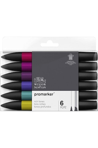 Winsor Newton Promarker 6'lı Rich Tones