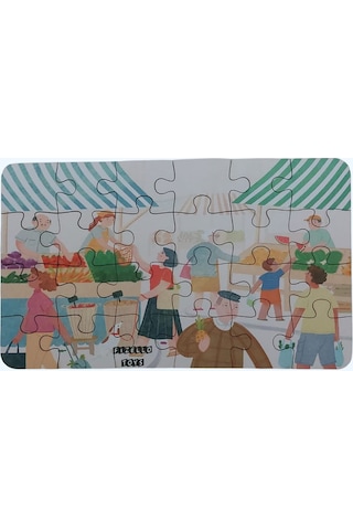 Farmers Market - Çiftçi Pazarı / Small Puzzle 3-7 Yaş 24 Parça