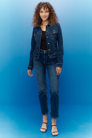 Slim Fit Dar Kesim Denim Kot Ceket L541408 Koyu Mavi