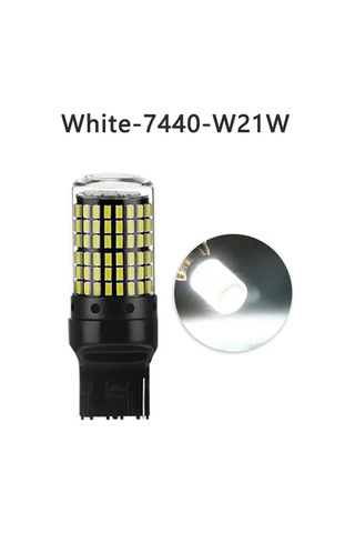 Araba 3014 144smd Canbus T20 7440 W21w Dönüş Sinyal Lambası Beyazıyla Uyumlu - Mükemmel Diğer