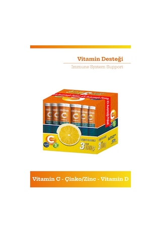 Mdc Vitamin C Çinko Vitamin D 20 Efervesan Tablet - 6'lı Stant