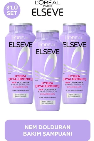 L'Oreal Paris Elseve Hydra Hyaluronic Nem Dolduran Bakım Şampuanı 3 x 300 ML