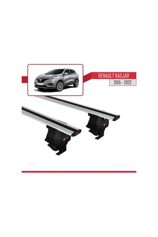 Renault Kadjar 2015-2022 Arası İle Uyumlu Ace-4 Ara Atkı Tavan Barı Gri