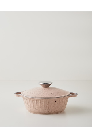 English Home Tiny Cast Premium Döküm 5 Parça Mini Tencere Seti 16x16x16 Cm Pembe Pembe