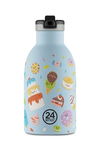 Clima Bottle Sweet Friends Pipetli Paslanmaz Çelik Termos 330 Ml Açık Mavi