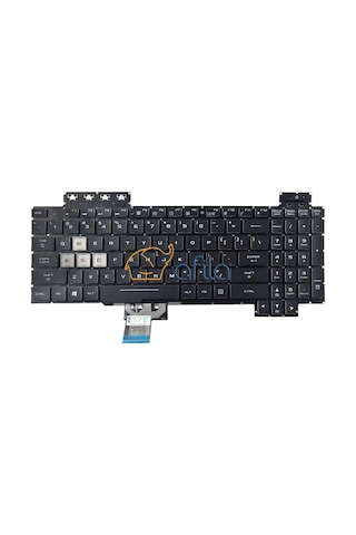Asus Uyumlu Fx504g, Fx504gd Notebook Klavyesi, Laptop Tuş Takımı Siyah Tr Işıklı - Ver.2 - Rgb / Kl0216rgb
