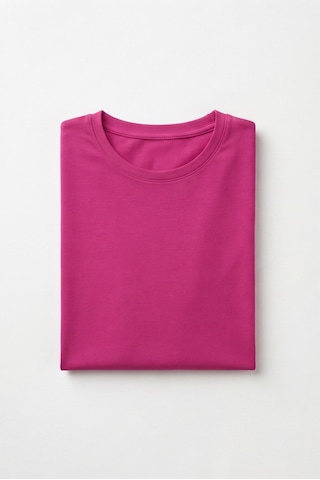 Kiagu Erkek Çocuk Uzun Kollu Basic Düz Tişört %100 Pamuk Bisiklet Yaka T-shirt 2-13 Yaş Fuşya