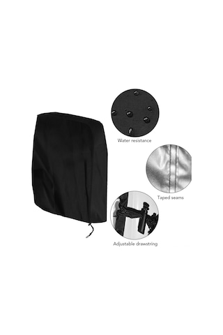 Dianziye Foldable Sandalye Koruyucu Kılıfı - 210d Oxford Kumaş + Pu Kaplama, Su Geçirmez, Hava Dayanıklı, 34x71x110 Cm Siyah