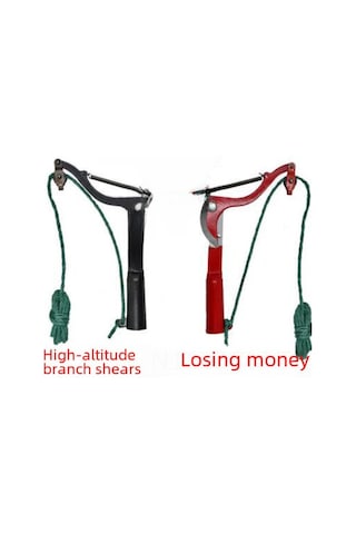 Qingmipy Zıplayıcı Tellerli Yüksek Dal Kesici, Bahçe Bakımı İçin Kolay Kuru Meyve Hasat Aleti Ve Dayanıklı Budama Gereci Siyah